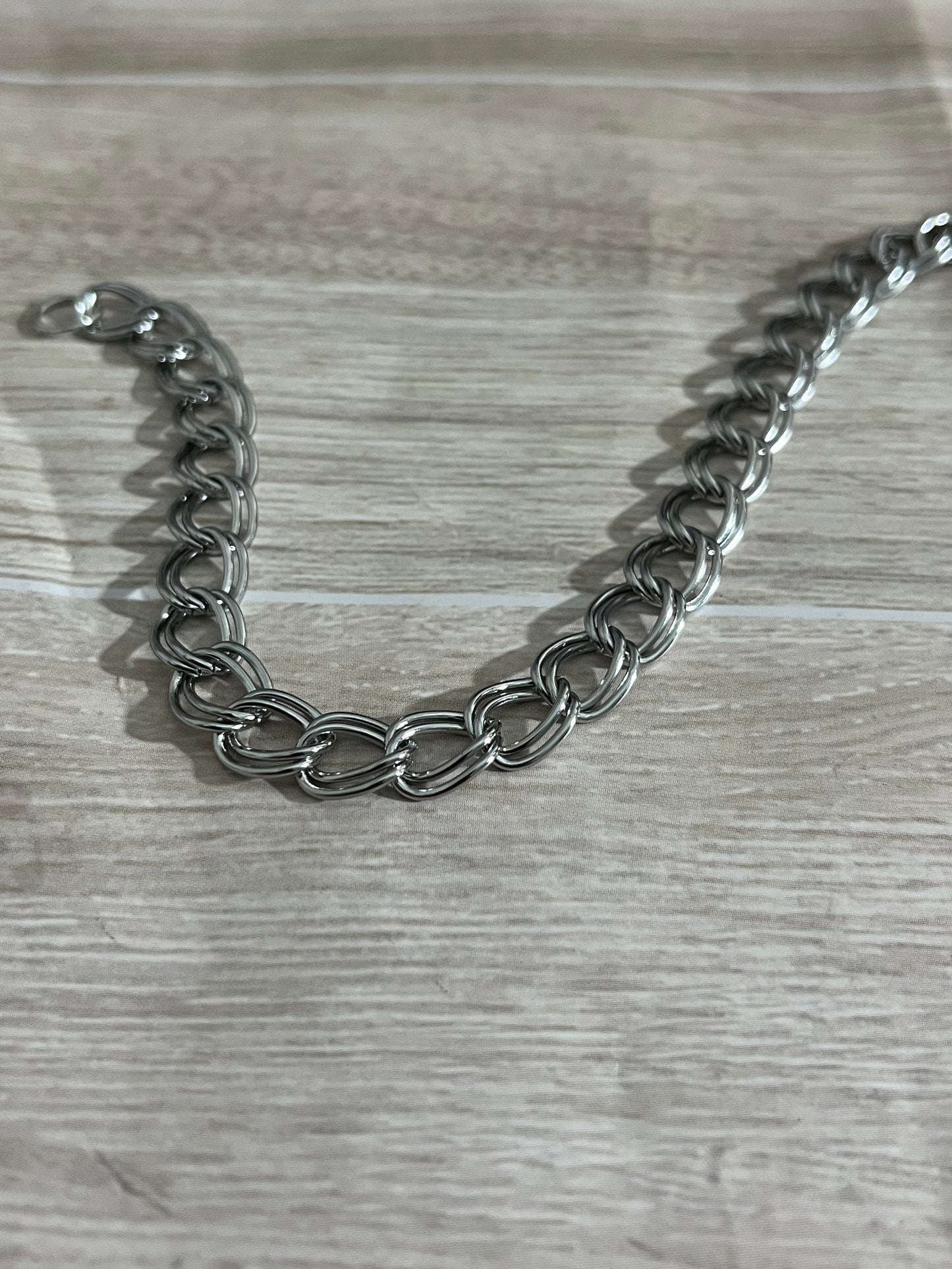 Silver Double Link Chain