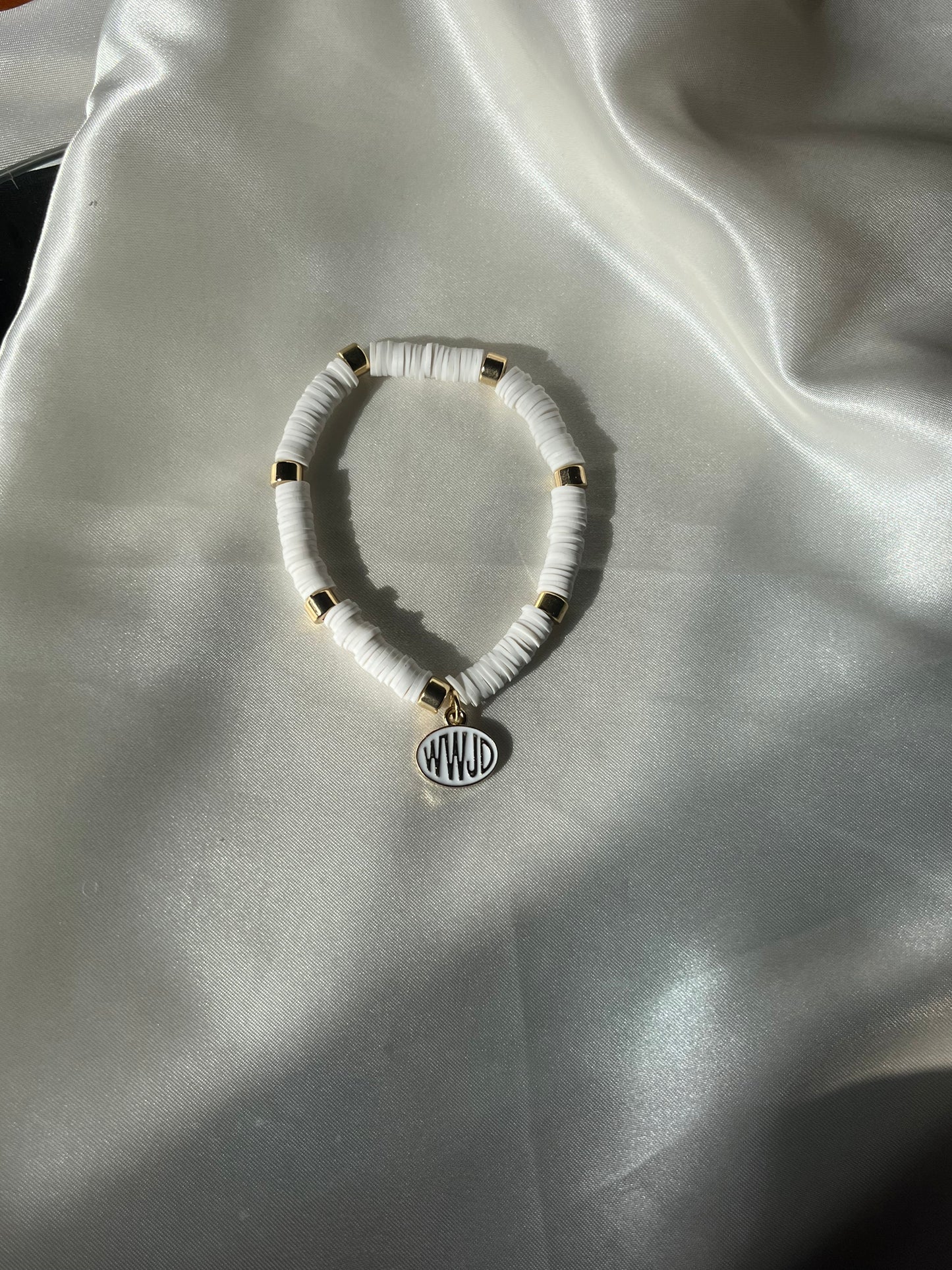 White WWJD Bracelet