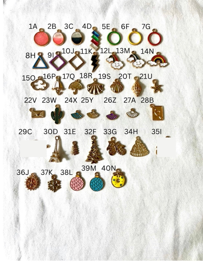 Time and Tiny things Gold Charms