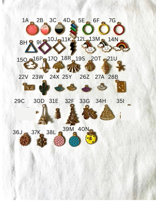 Time and Tiny things Gold Charms