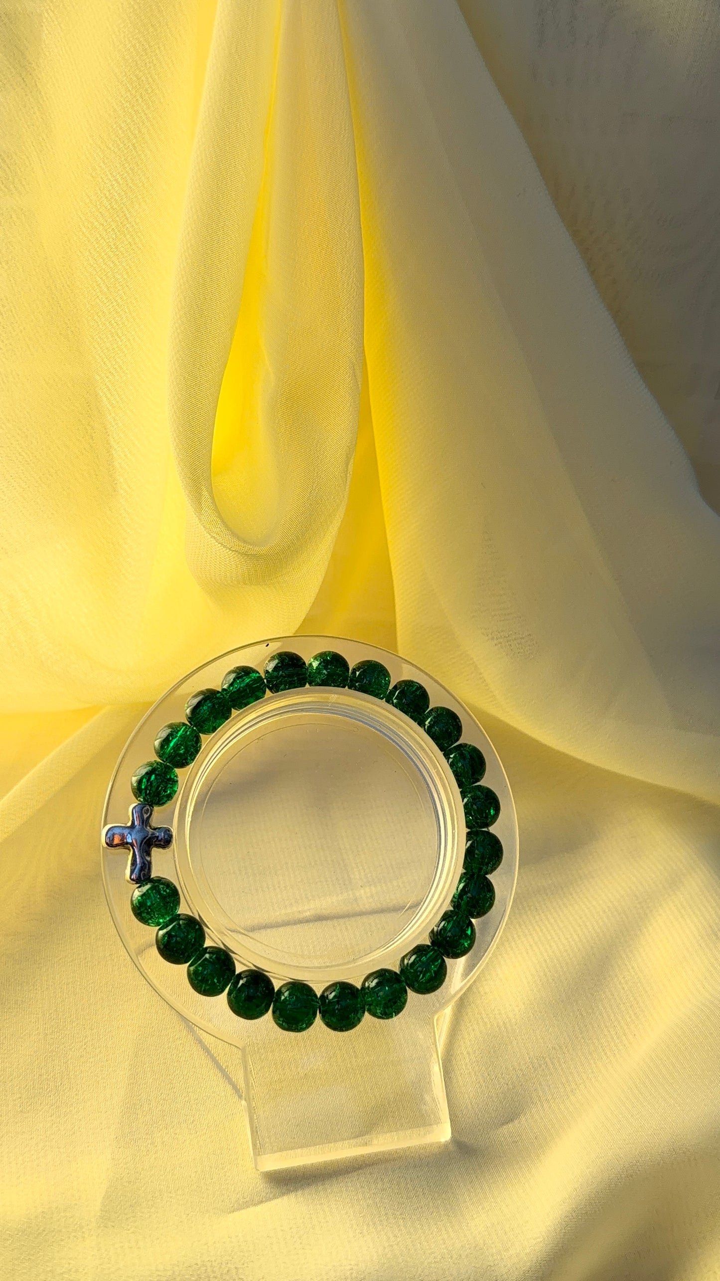 Growth glass bead bracelet