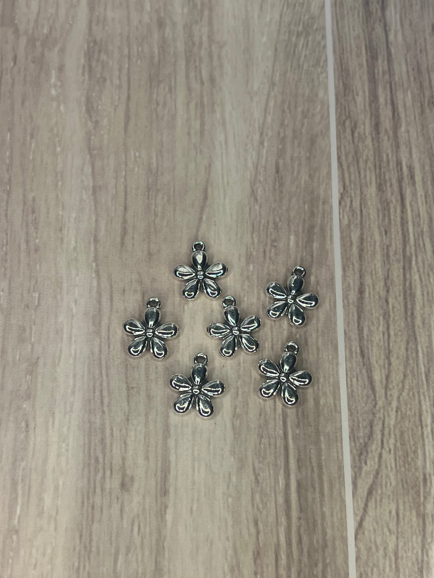 Silver Flower Charms
