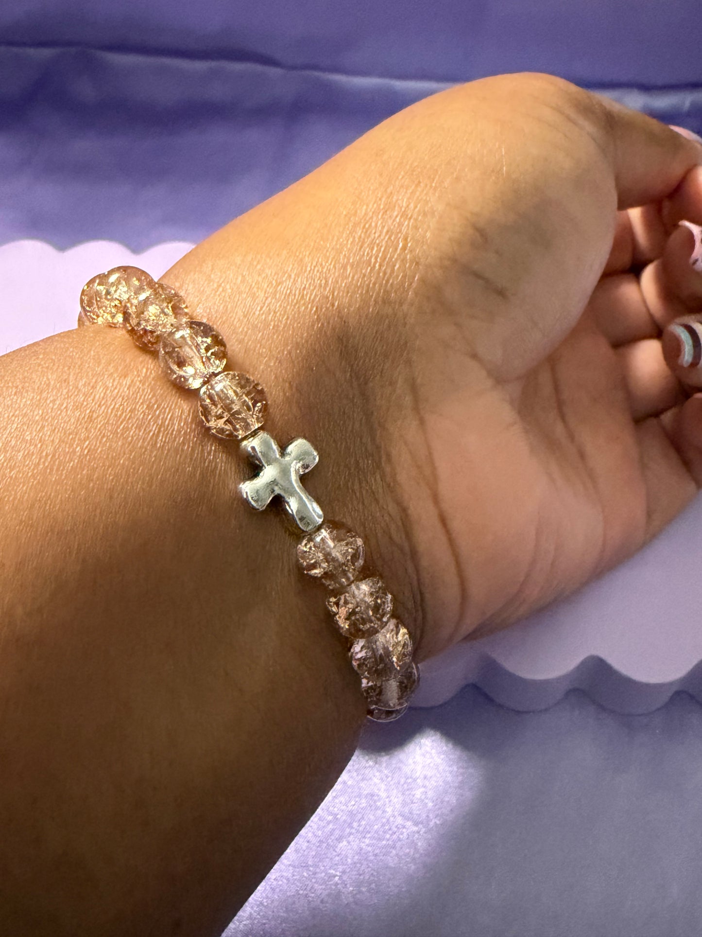 Still glass bead bracelet