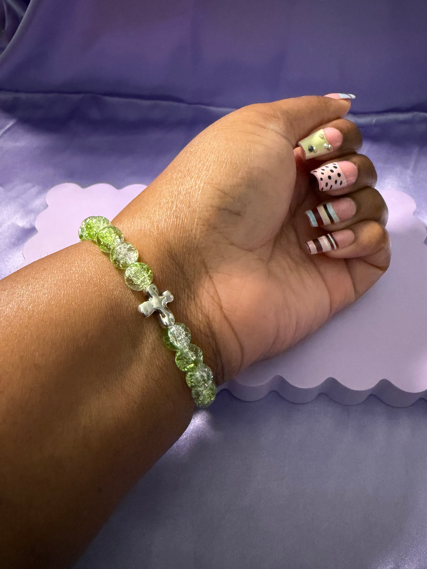 Renewal glass bead bracelet