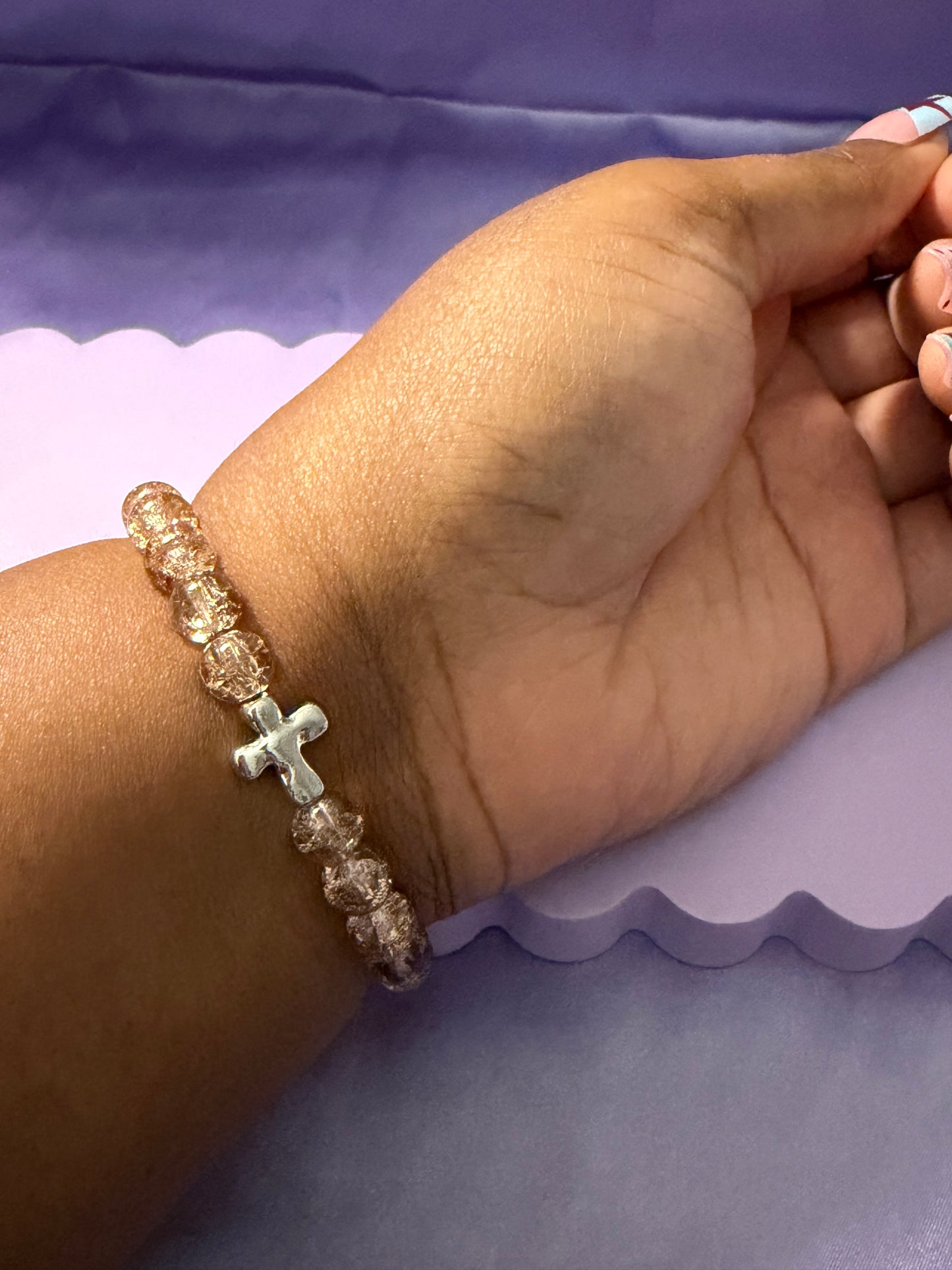 Still glass bead bracelet
