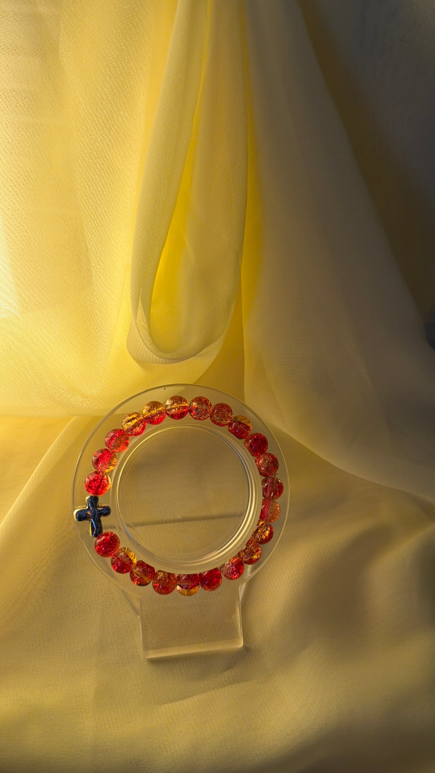 Fire & Faith glass bead bracelet
