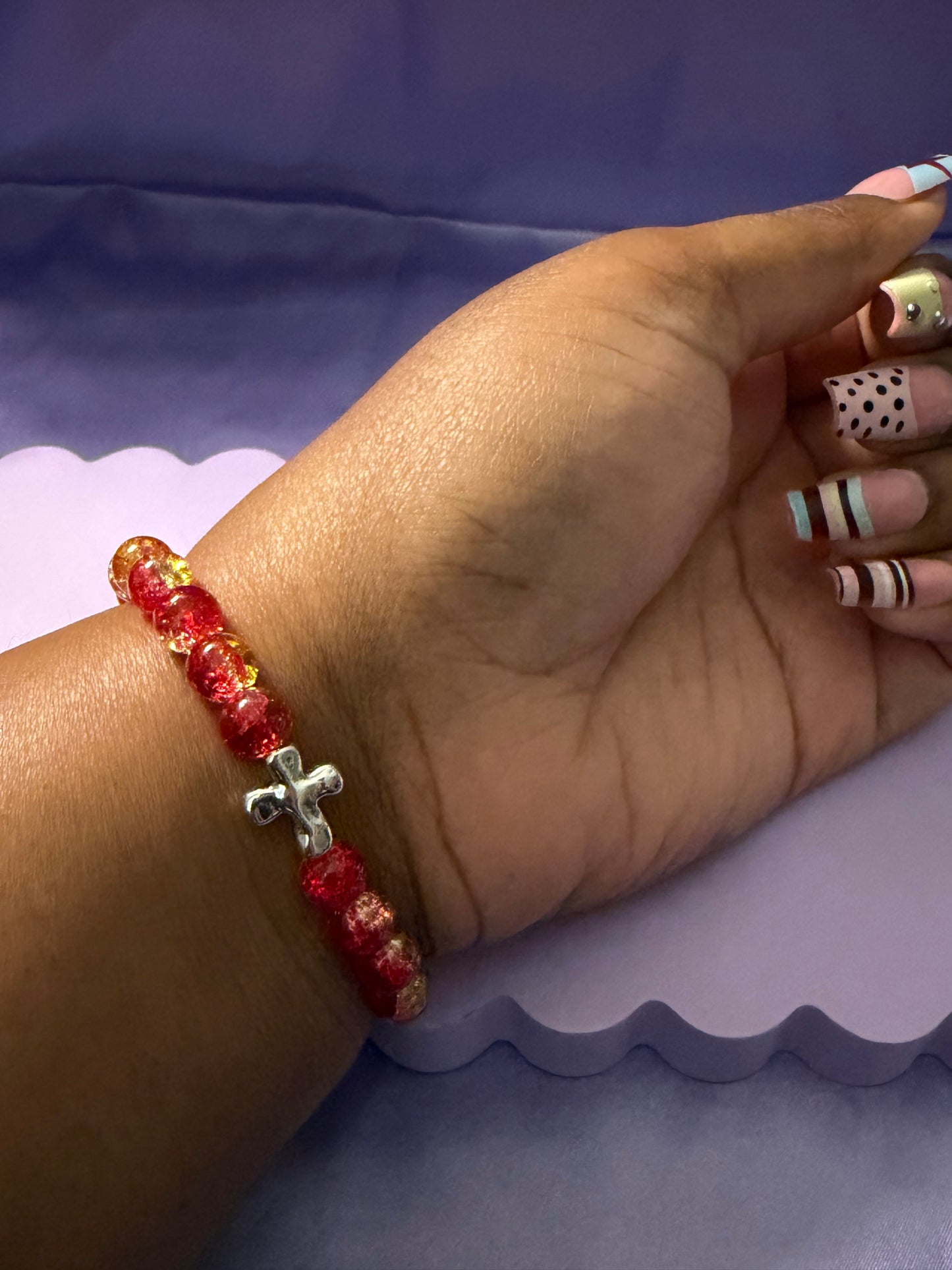 Fire & Faith glass bead bracelet