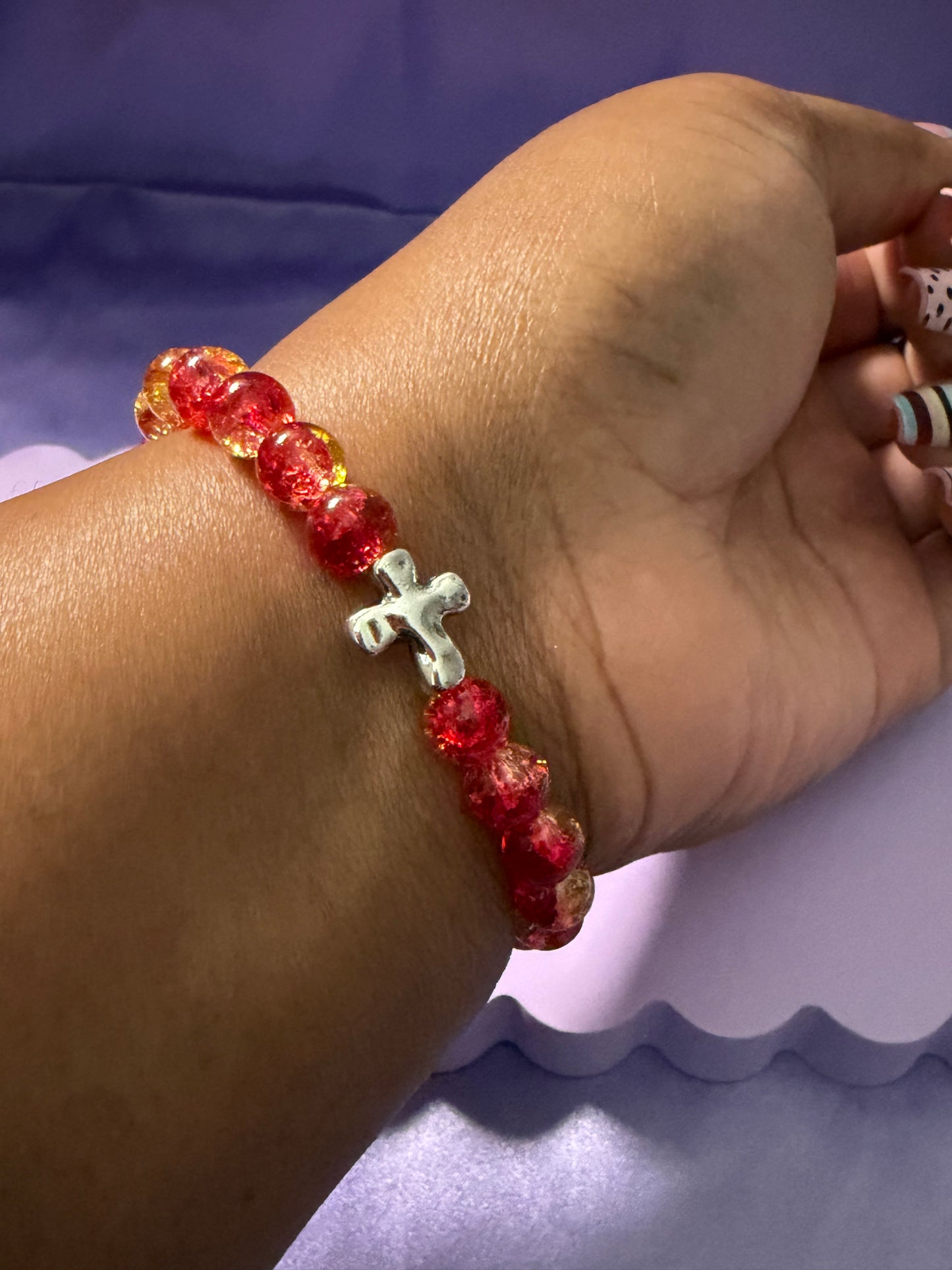 Fire & Faith glass bead bracelet