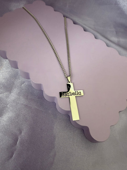 Personalized Cross Name Necklace