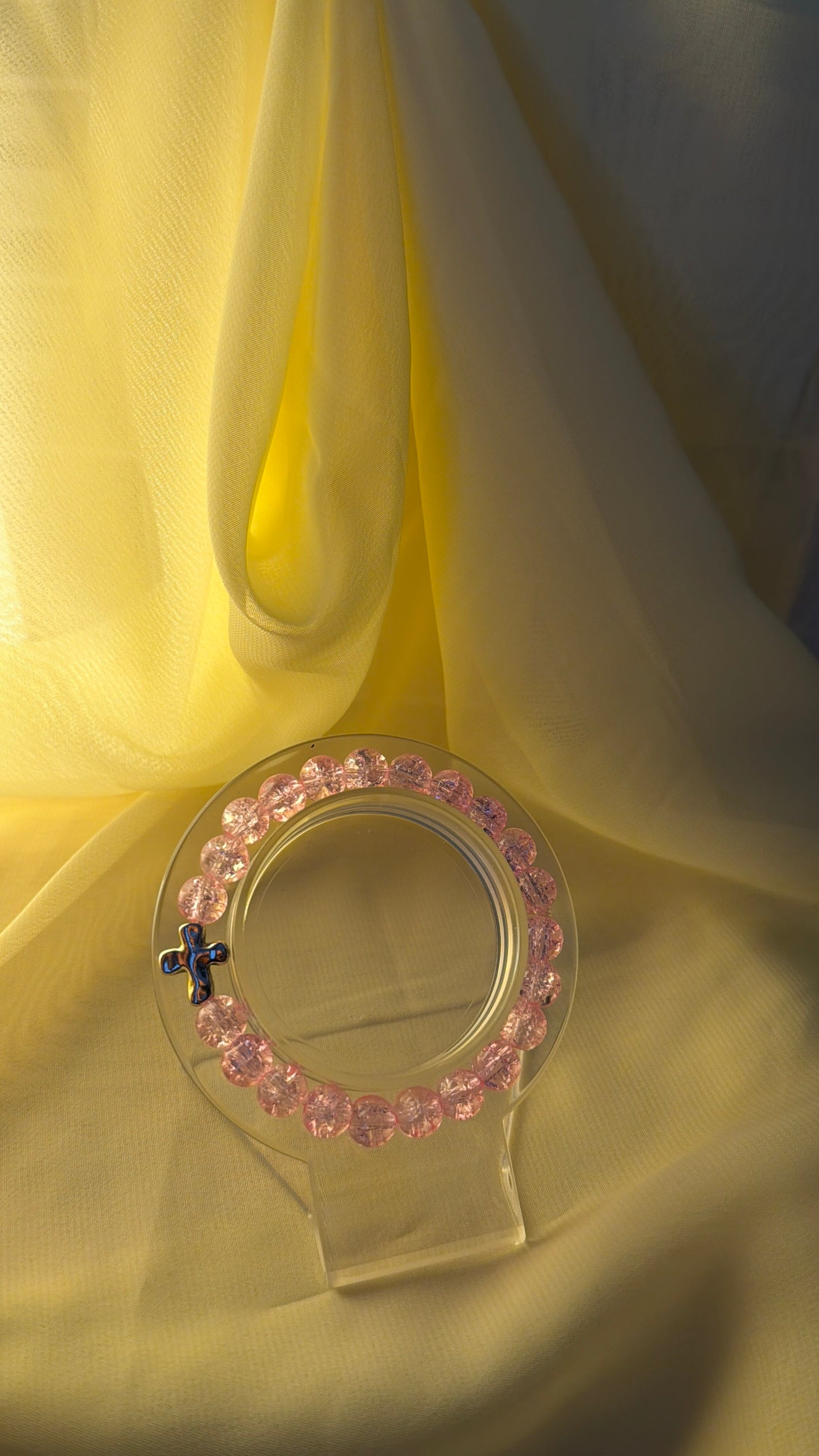 Courage glass bead bracelet