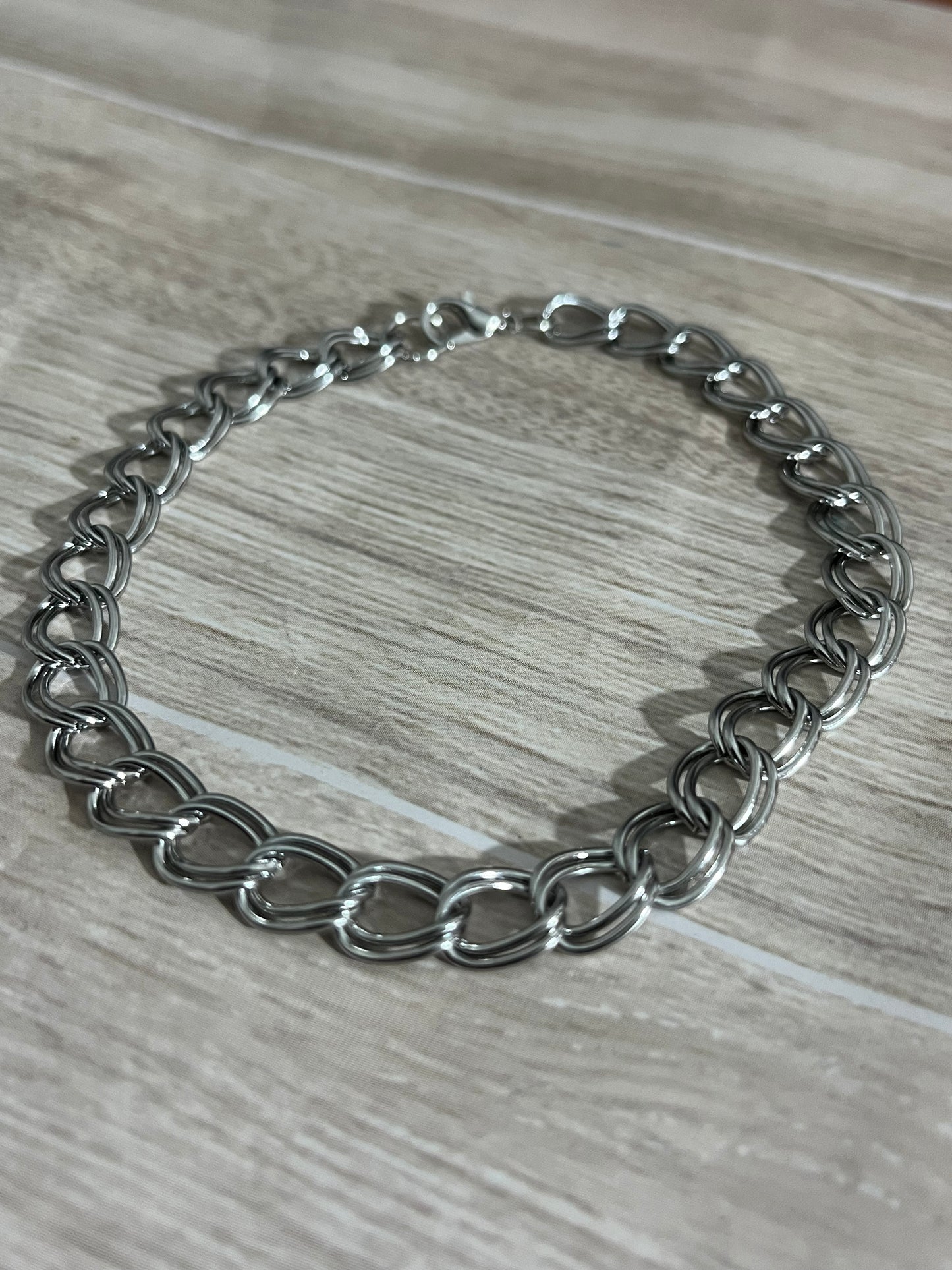 Silver Double Link Chain