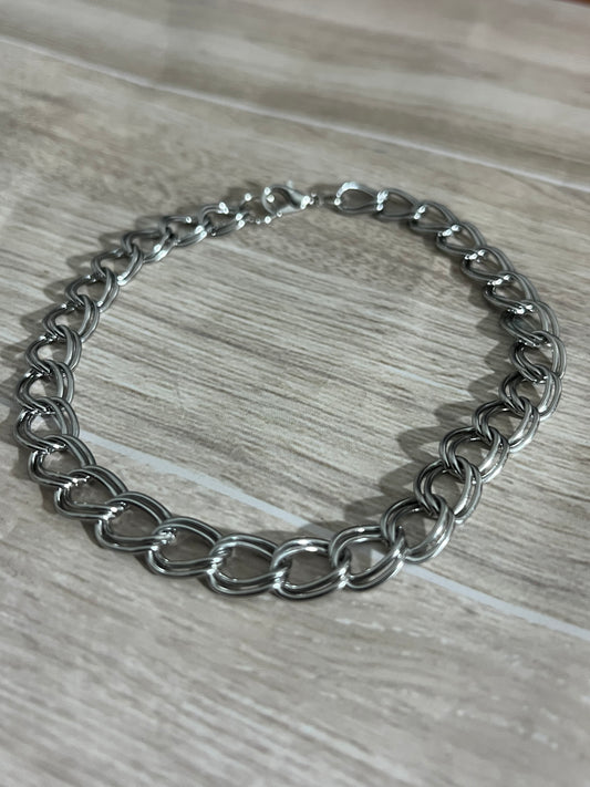 Silver Double Link Chain