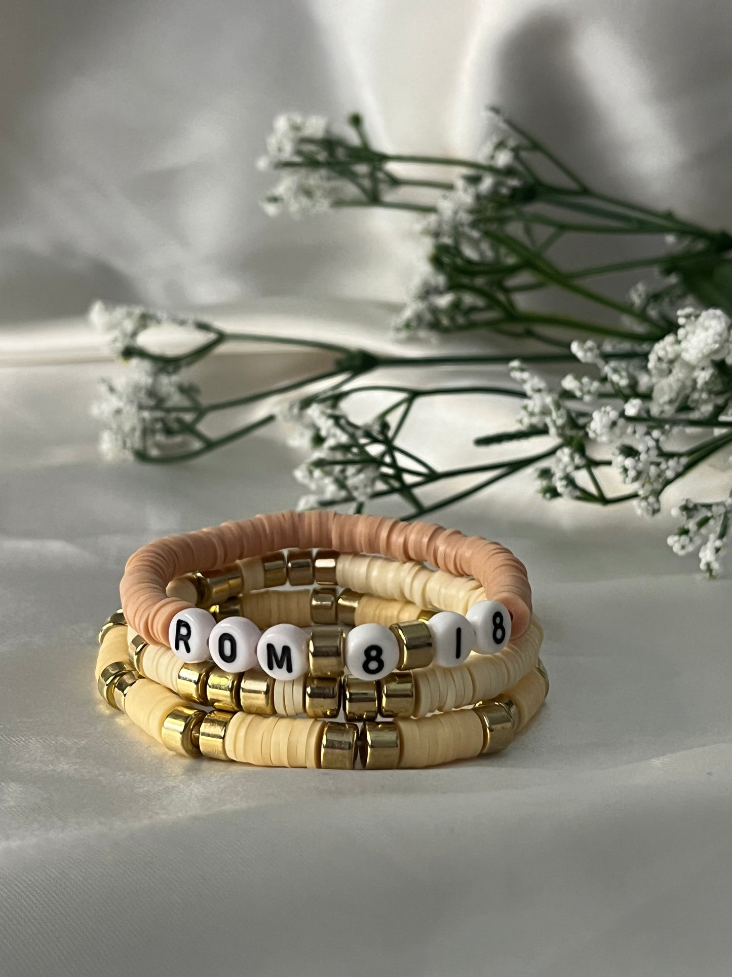 'Joy Is Coming' Bracelet stack