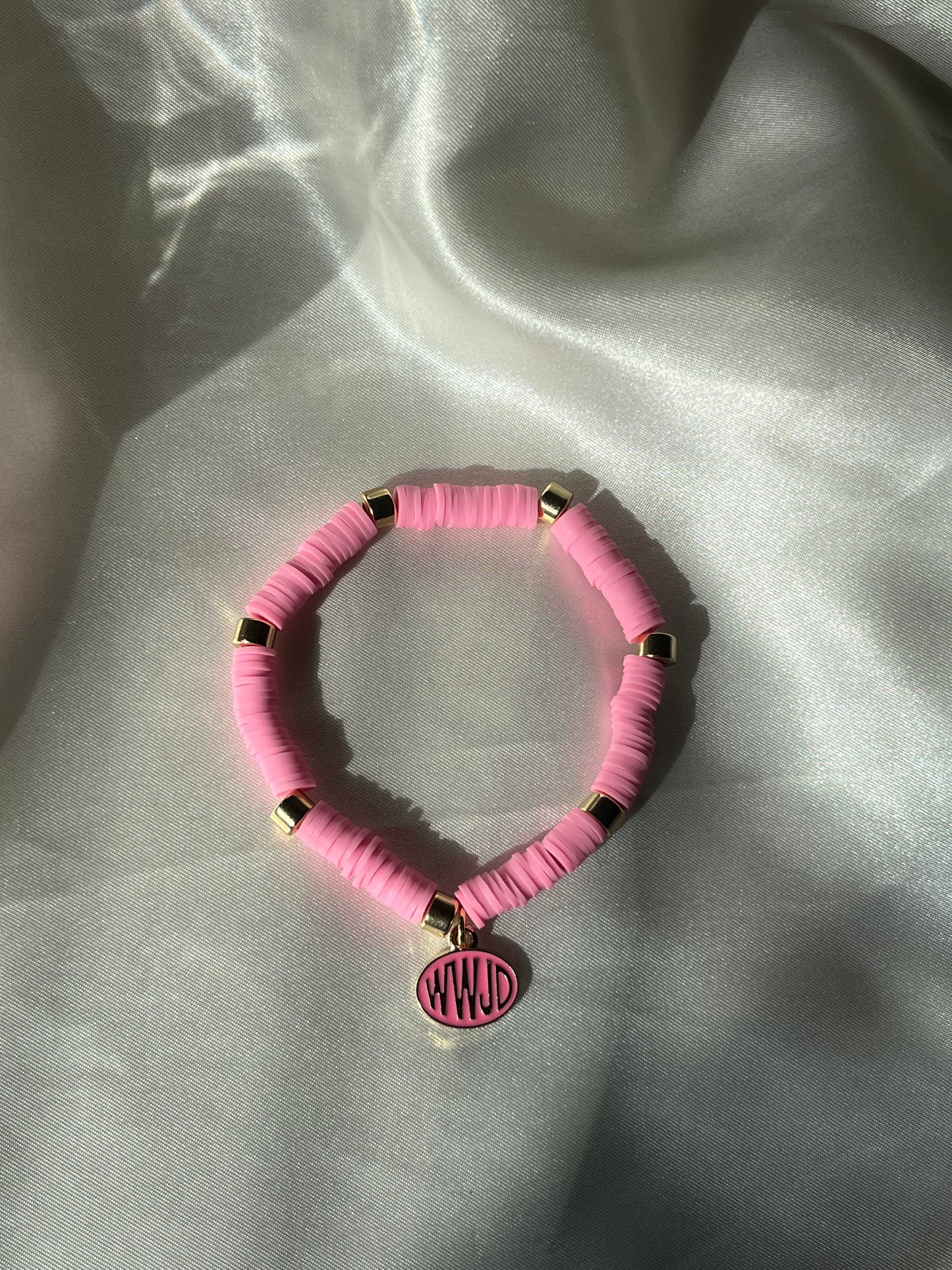 Hot Pink WWJD Bracelet