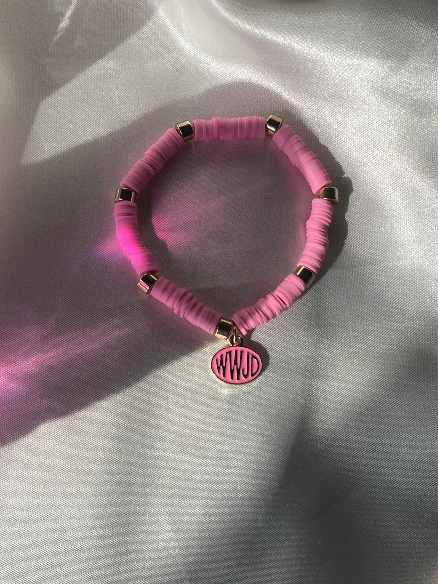 Hot Pink WWJD Bracelet