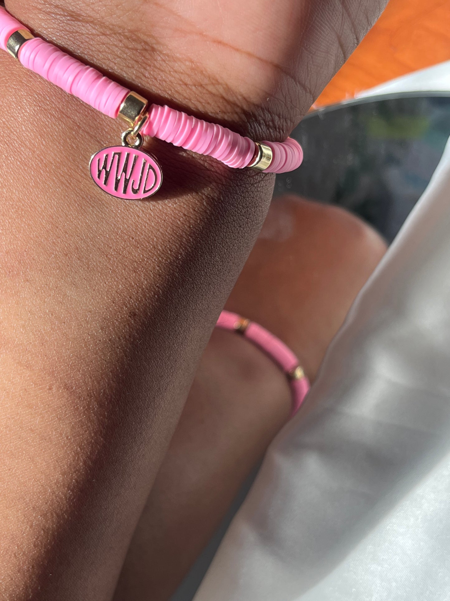 Hot Pink WWJD Bracelet