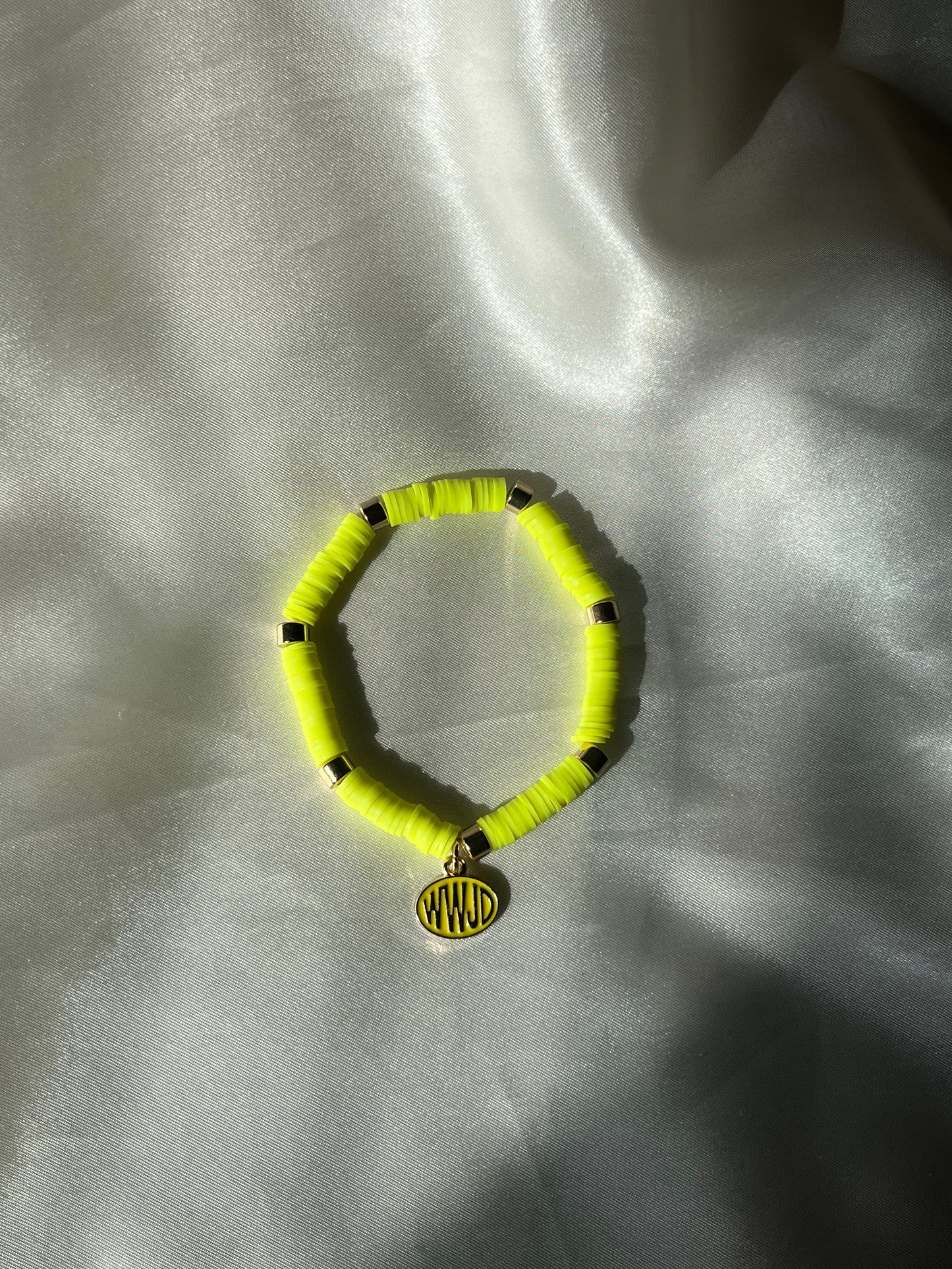 Lime Green WWJD Bracelet