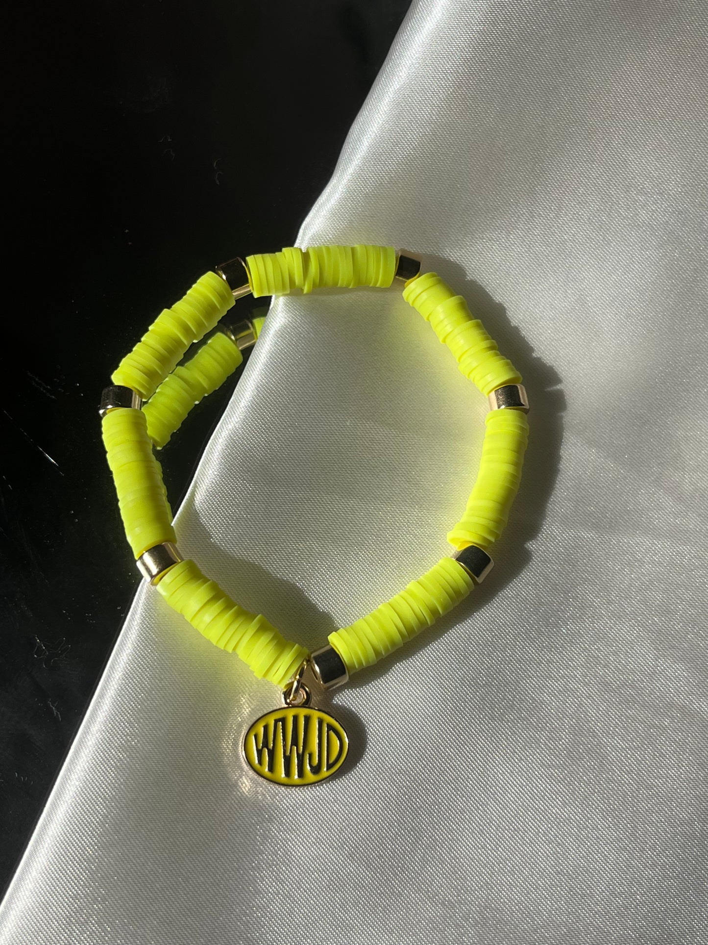 Lime Green WWJD Bracelet