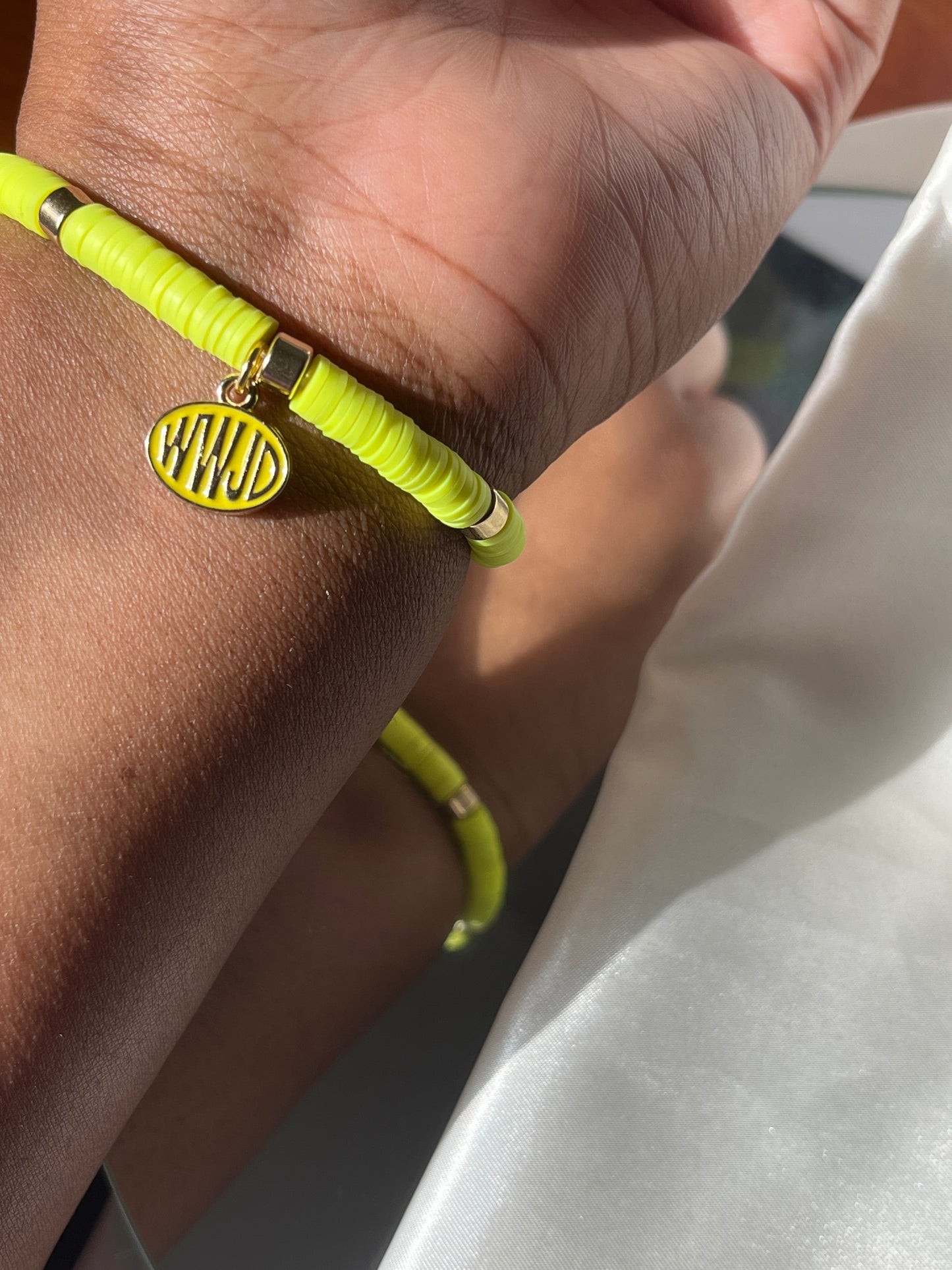 Lime Green WWJD Bracelet