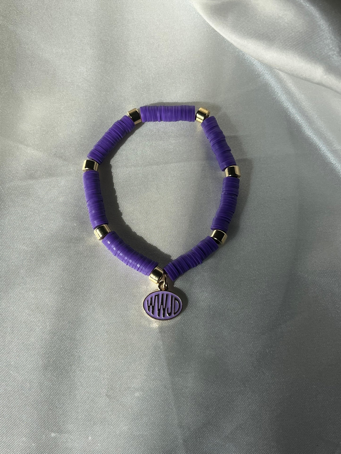 Lavender WWJD Bracelet