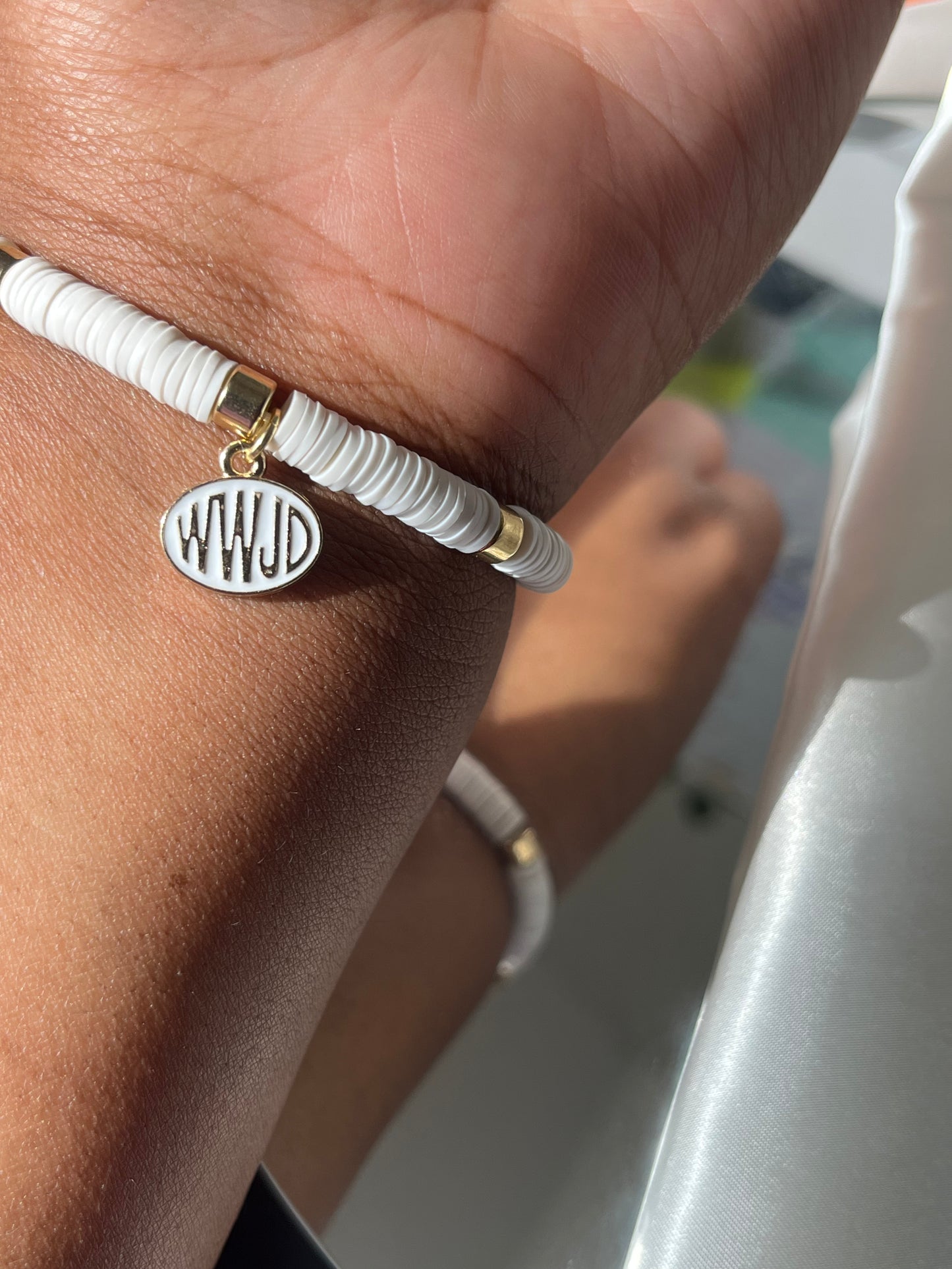 White WWJD Bracelet