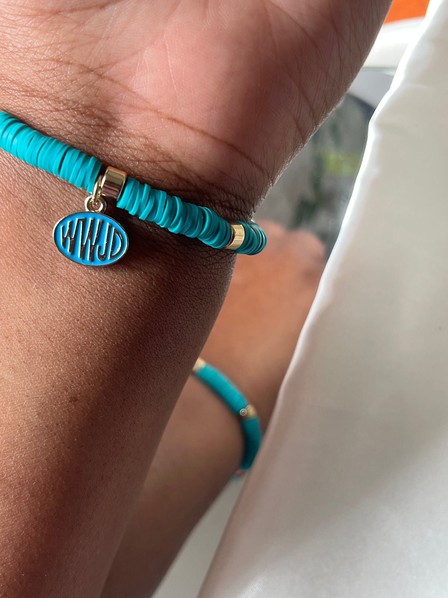 Teal WWJD Bracelet