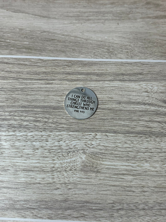 'Philippians 4:13' Scripture Charm