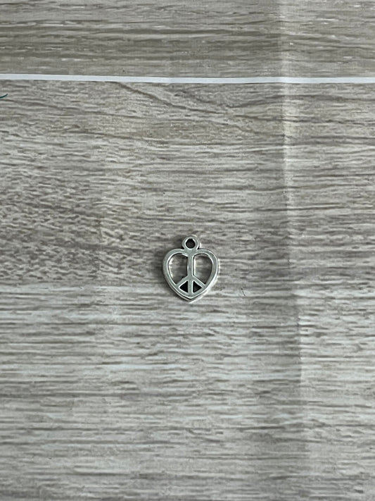 Peace Heart Charm