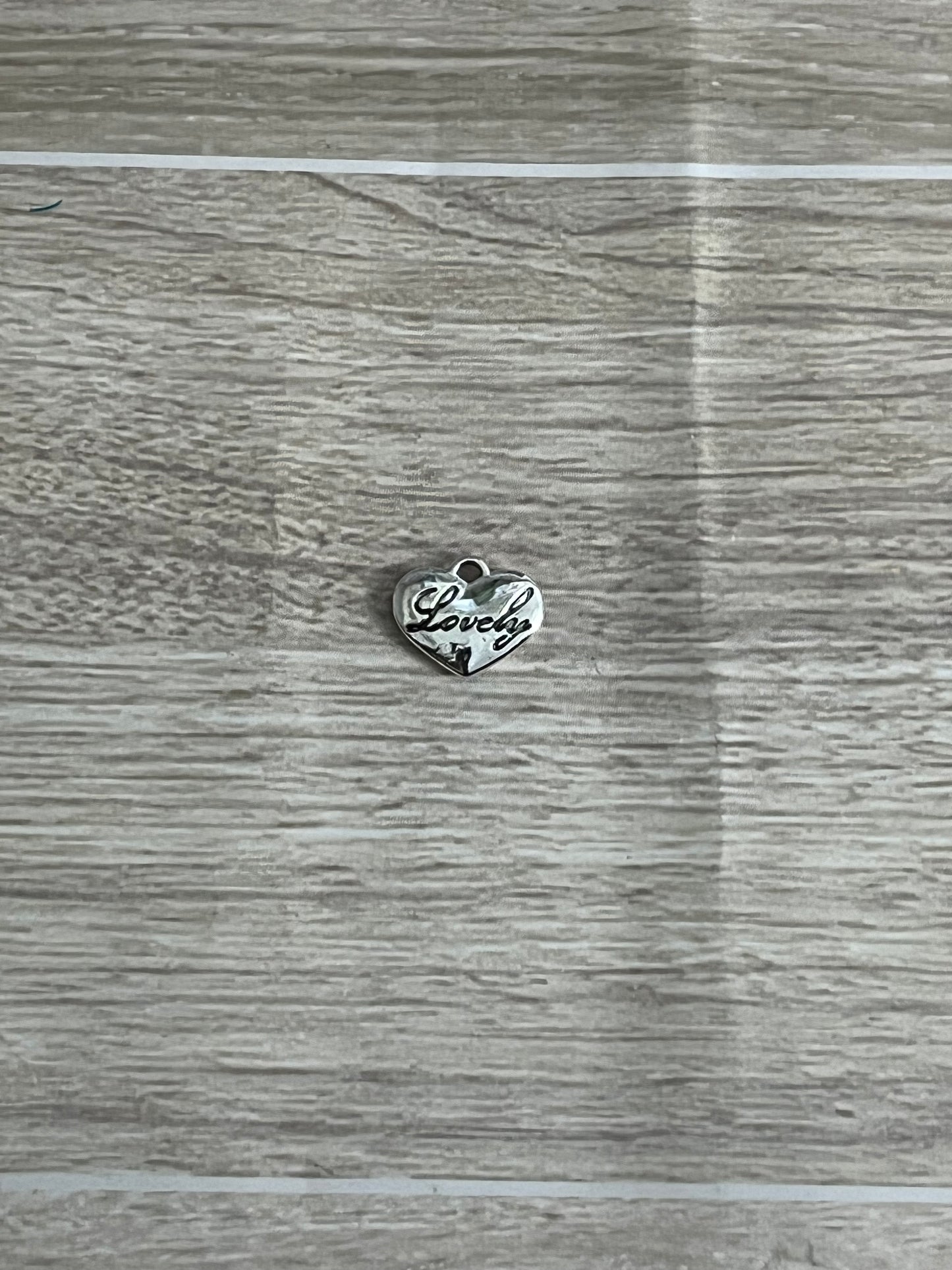 'Lovely' Heart Charm