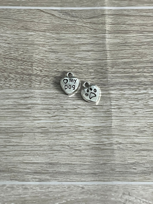 '♡ My Dog' Heart Charm
